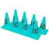Cones numbered 5 to 40 - height 30cmset of 8