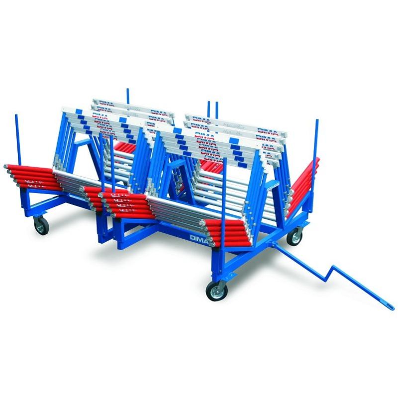 Cart for 60 competition hurdles Cart for 60 competition hurdles