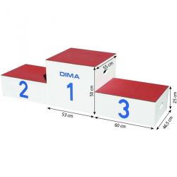 Podium 3 places/ plinths gigognes