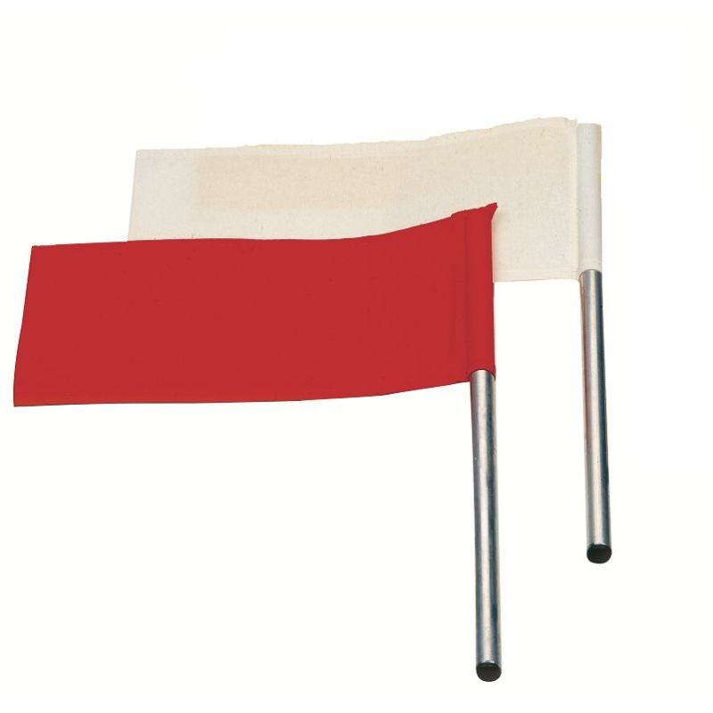 Drapeaux de juge blanc/rougela paire Drapeaux de juge blanc/rougela paire