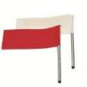 Drapeaux de juge blanc/rougela paire