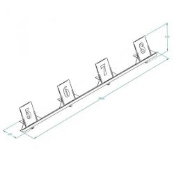 Steel distance indicator stand for long/triple jump