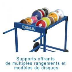 CHARIOT DE TRANSPORT DE DISQUES ATHLÉTISME |CAPACITÉ 28 |DIMASPORT