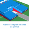 International single cover pole vault landing system 8.00 x 6.00 x 0.80/0.40m