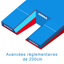 Meeting single cover pole vault landing system7.00 x 5.00 x 0.80/0.50 m