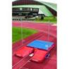 Reversible meeting modular pole vault landing system with platform 7.00 x 5.00 x 0.80/0.50m
