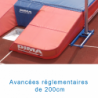 Reversible meeting modular pole vault landing system with platform 7.00 x 5.00 x 0.80/0.50m