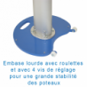 Poteaux hauteur aluminium grand championnat a manivellela paire