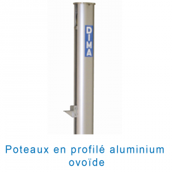 Poteaux hauteur aluminium grand championnat a manivellela paire