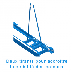 RAIL ACIER A FIXER OU ENCASTRER AVEC CHARIOT SUR MESURE | DIMASPORT