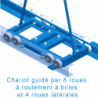 RAIL ACIER A FIXER OU ENCASTRER AVEC CHARIOT SUR MESURE | DIMASPORT