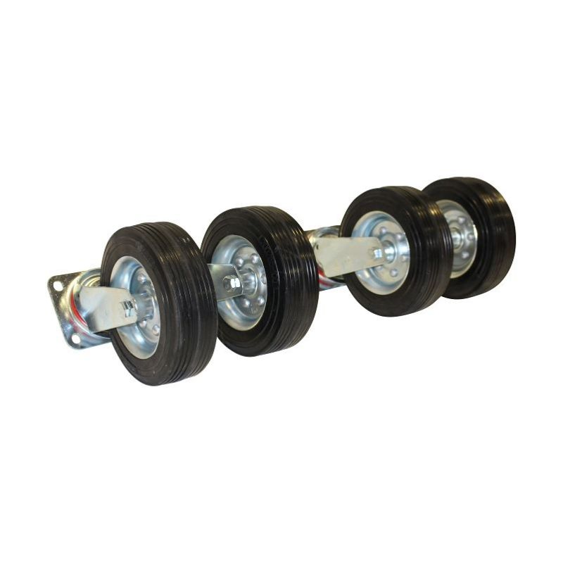 Set of 4 swivelling wheels for pole stacking shed Set of 4 swivelling wheels for pole stacking shed