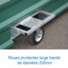 Garages pour chariots de haies sur roues pivotantes