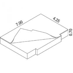 Major championship comfort plus single cover high jump landing system 7.00 x 4.25/4.00 x 0.70m