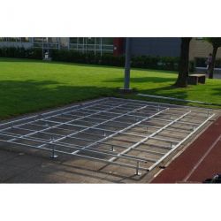 Galvanized platform for training and initiation high jump landing systems