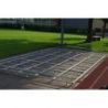 Galvanized platform for training and initiation high jump landing systems