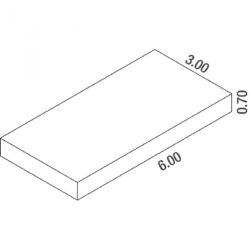 Matelas hauteur interclub 6.00 x 3.00 x 0.70m