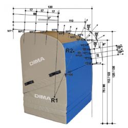 GYMNASTIC FOAM VAULTING TABLE 120X95X135CM | DIMASPORT