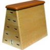 PYRAMID WOODEN VAULTING BOX WITH ROLLERS 140X75/40X110CM