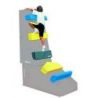 PRISE D'ESCALADE EN MOUSSE  FIXATION VELCRO - JEU DE 5