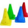 Cônes multijeux a trous avec encoches hauteur 37 cm - lot de 4