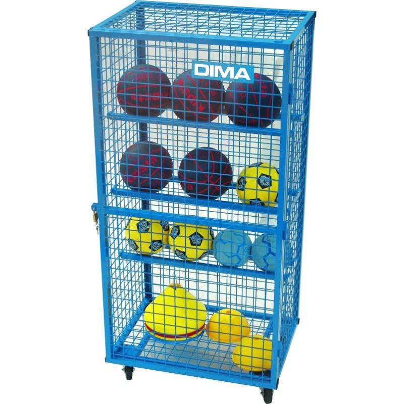 MESH STORAGE LOCKER FOR BALLOONS - ON WHEEL - DIMASPORT MESH STORAGE LOCKER FOR BALLOONS - ON WHEEL - DIMASPORT
