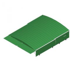 Shed on fixed wheels for club pole-vault landing system 6.80 x 5.60m