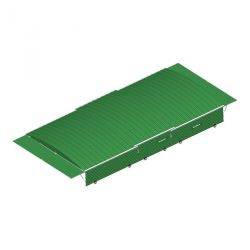 Shed on fixed wheels for meeting double-front pole-vault landing system 10.60x5.60m