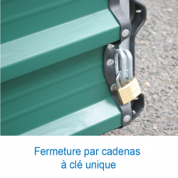 Shed on fixed wheels for meeting double-front pole-vault landing system 10.60x5.60m