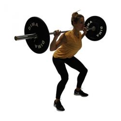 BARRE OLYMPIQUE DE MUSCULATION 15KG - CAPACITY 500KG - DIMASPORT