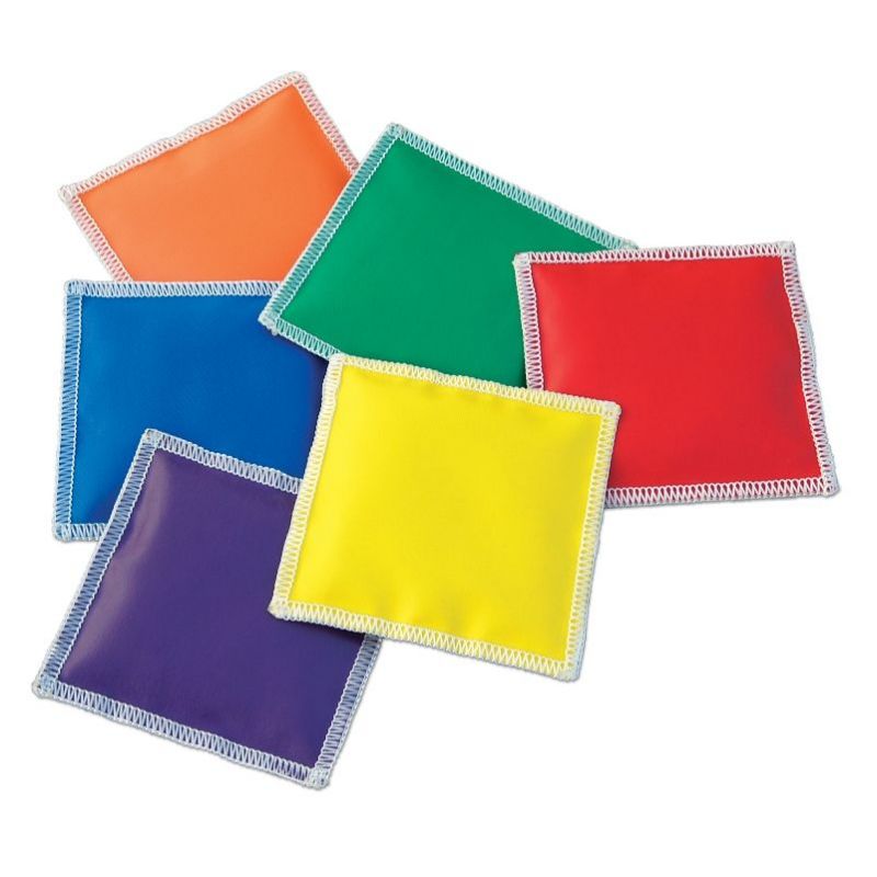 Pack of 6 soft bean bags 12x12cm + carry bag Pack of 6 soft bean bags 12x12cm + carry bag